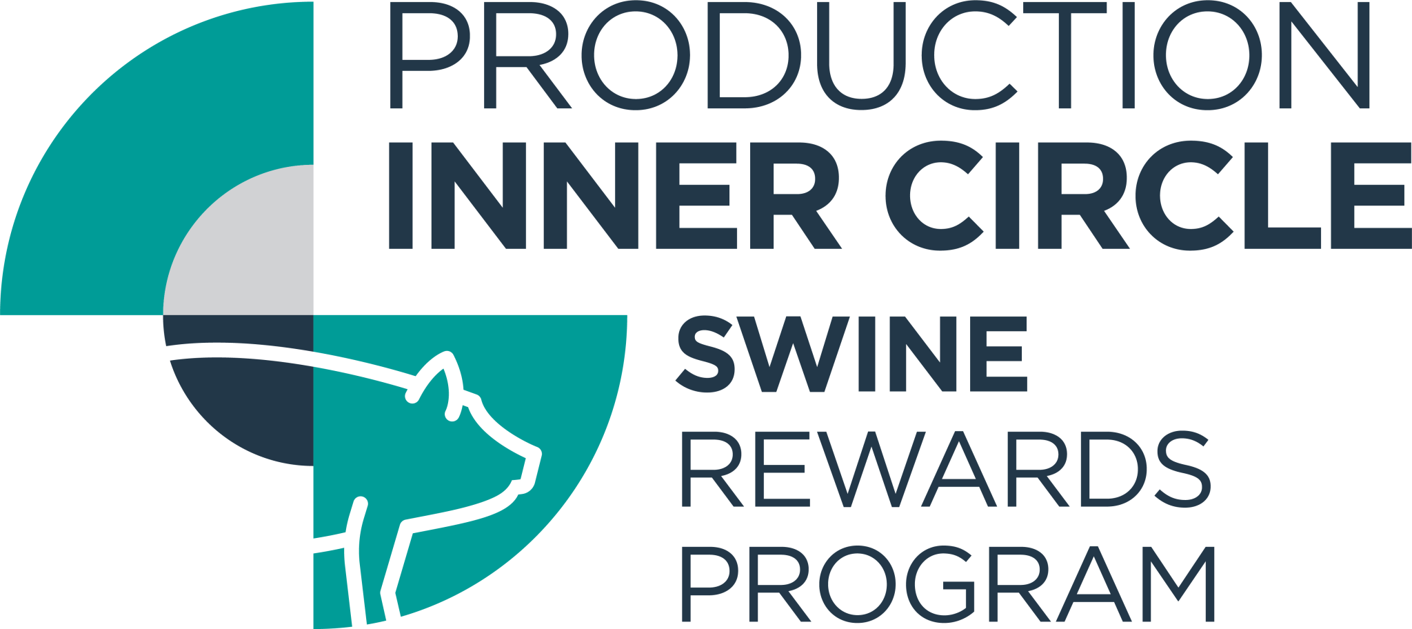 Production Inner Circle Swine Rewards Program logo with pig icon