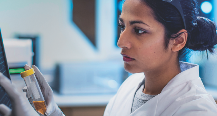 Female researcher in laboratory