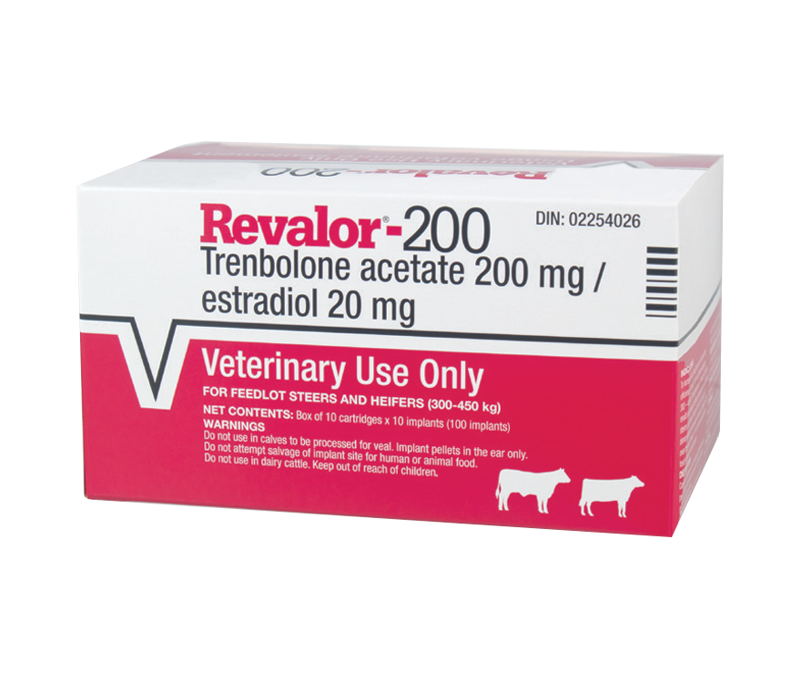 Revalor®-200 cattle implants product packaging