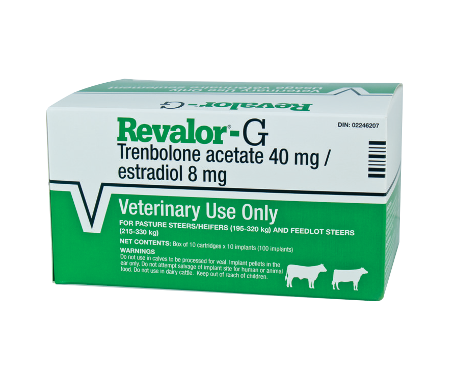 Revalor®-G cattle implants product packaging