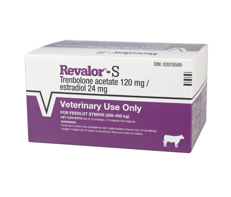 Revalor®-S cattle implants product packaging