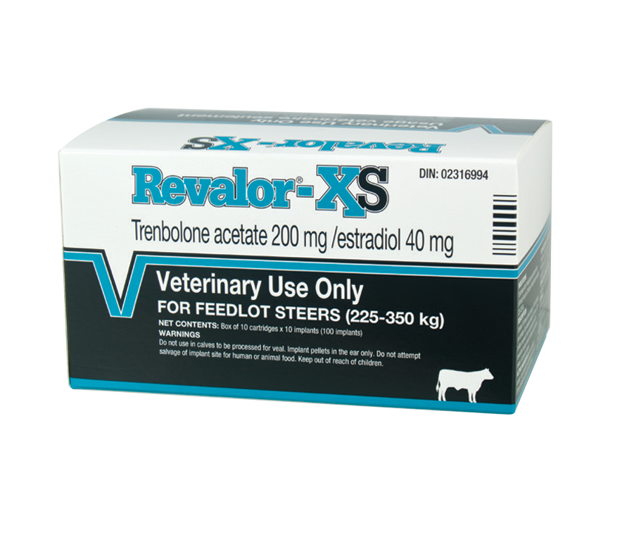 Revalor®-XS cattle implants product packaging