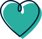 Teal heart