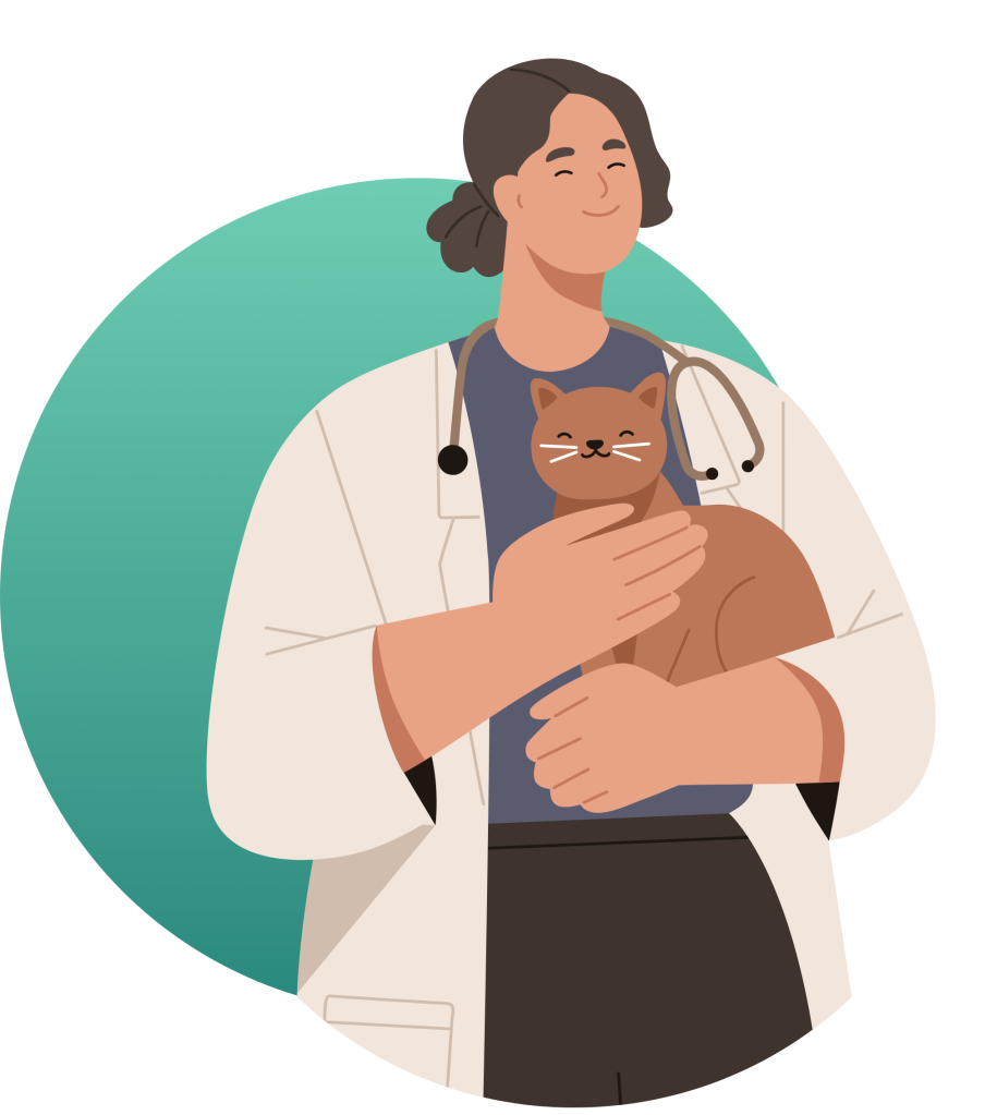 Image of a cat and a veterinarian. Just like humans, dogs and cats can also develop diabetes. Certain pets are at greater risk of the disease. Keep an eye on the signs.