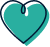 Teal heart icon