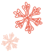 Icon of two red snowflakes.