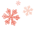 Icon of two red snowflakes.