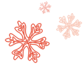 Icon of two red snowflakes.