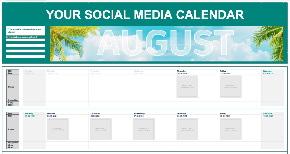 Image representing the social media playbook calendar