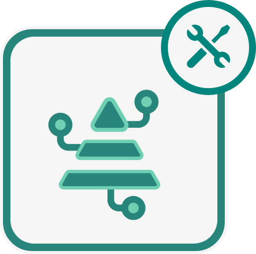Icon for the tools and training section